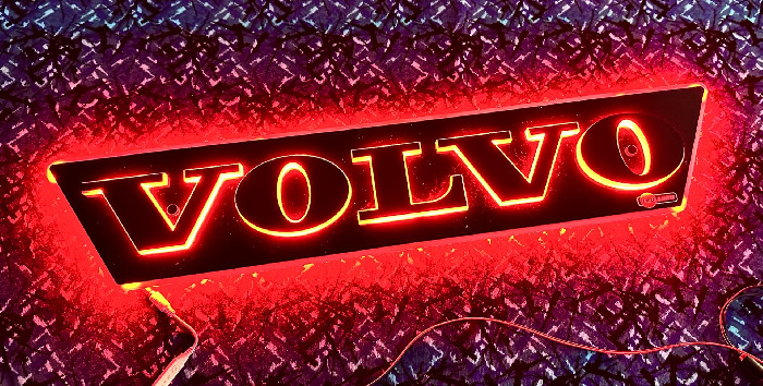 3D světelné Led Logo do vozidla Volvo